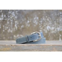 CEINTURE CUIR BLEU PETROLE | L'élégante